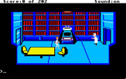 Space Quest: Chapter I - The Sarien Encounter for Apple IIgs - An injured scientist stumbles into the room...