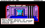 Space Quest: Chapter I - The Sarien Encounter for Apple IIgs - Hiding in the laundry...