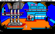 Space Quest: Chapter I - The Sarien Encounter for Apple IIgs - Meeting with our alien friends.