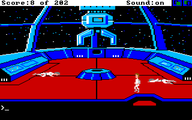 Space Quest: Chapter I - The Sarien Encounter Amiga Screenshot: The star generator has been stolen!