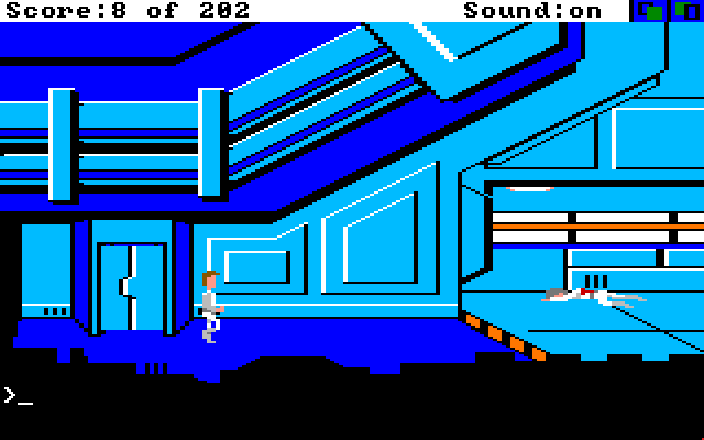 Space Quest: Chapter I - The Sarien Encounter Amiga Screenshot: Continuing to explore...