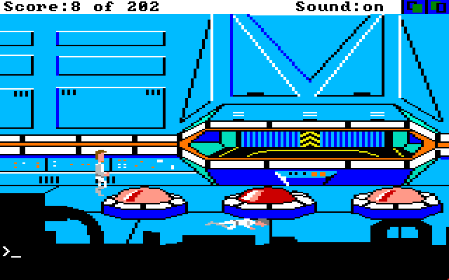 Space Quest: Chapter I - The Sarien Encounter Amiga Screenshot: Looks like I found the control room...