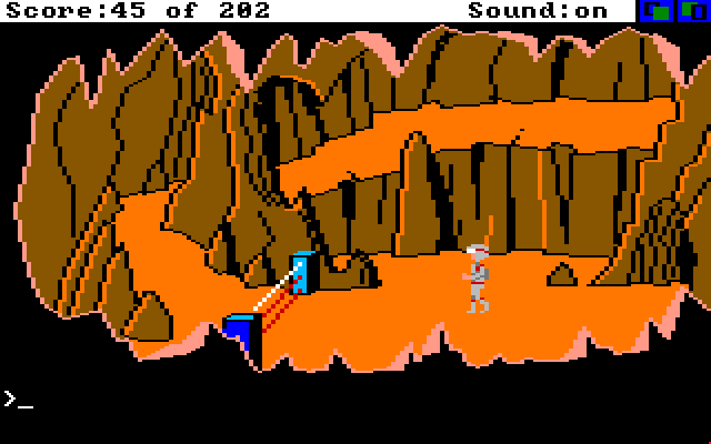 Space Quest: Chapter I - The Sarien Encounter Amiga Screenshot: A laser barrier.