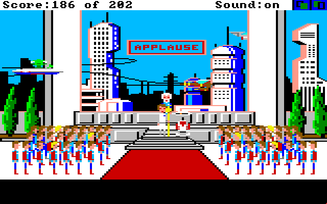 Space Quest: Chapter I - The Sarien Encounter Amiga Screenshot: Mission success!