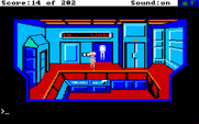 Space Quest: Chapter I - The Sarien Encounter for Amiga - Acquired a space suit!