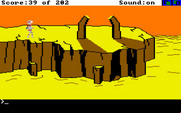 Space Quest: Chapter I - The Sarien Encounter for Amiga - This rock formation looks suspicious...