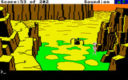 Space Quest: Chapter I - The Sarien Encounter for Amiga - Running from the spider droid.