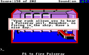 Space Quest: Chapter I - The Sarien Encounter for Amiga - Acquired some weapons.