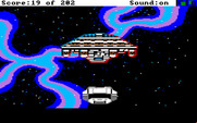 Space Quest: Chapter I - The Sarien Encounter for Amiga - Escaping just in time...