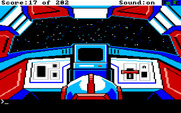 Space Quest: Chapter I - The Sarien Encounter for Amiga - Inside the escape pod.