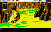 Space Quest: Chapter I - The Sarien Encounter for Amiga - Starting my way up a path...
