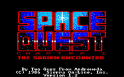 Space Quest: Chapter I - The Sarien Encounter for Amiga - Title screen.