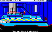Space Quest: Chapter I - The Sarien Encounter for Amiga - An escape pod...hurry, let's get out of here!