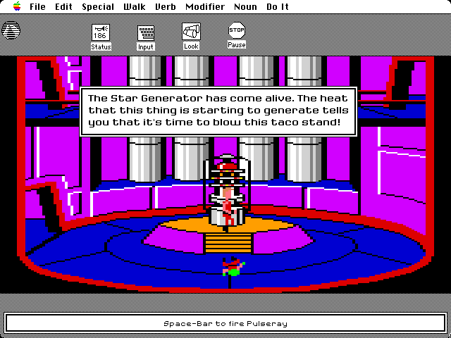 Space Quest: Chapter I - The Sarien Encounter Macintosh Screenshot: It's time to blow this taco stand!