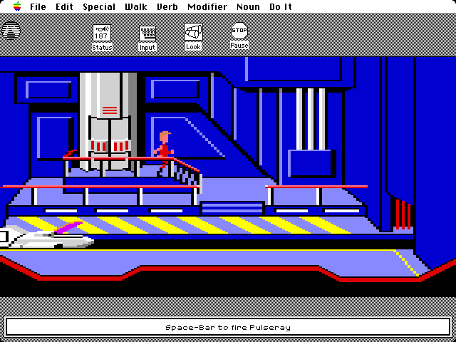 Space Quest: Chapter I - The Sarien Encounter Macintosh Screenshot: An escape pod...