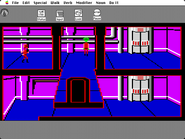 Space Quest: Chapter I - The Sarien Encounter Macintosh Screenshot: Walking around in disguise.