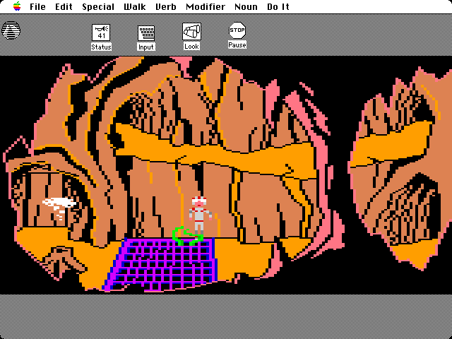 Space Quest: Chapter I - The Sarien Encounter Macintosh Screenshot: Watch out for the tentacles, they're deadly!