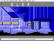 Space Quest: Chapter I - The Sarien Encounter for Macintosh - I hear footsteps! Time to get out of here fast...