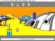 Space Quest: Chapter I - The Sarien Encounter for Macintosh - Welcome to Ulence Flats.