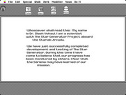 Space Quest: Chapter I - The Sarien Encounter for Macintosh - Using the computer to learn more of the story...