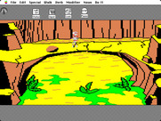 Space Quest: Chapter I - The Sarien Encounter for Macintosh - This bridge doesn't look very stable...