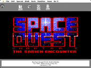 Space Quest: Chapter I - The Sarien Encounter for Macintosh - Title screen.