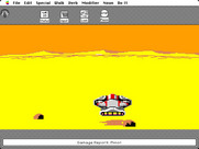 Space Quest: Chapter I - The Sarien Encounter for Macintosh - Don't crash into rocks in this arcade sequence.