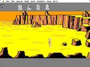 Space Quest: Chapter I - The Sarien Encounter for Macintosh - Let's see if there's anything over by these rocks...