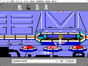 Space Quest: Chapter I - The Sarien Encounter for Macintosh - Looks like a control room of sorts...