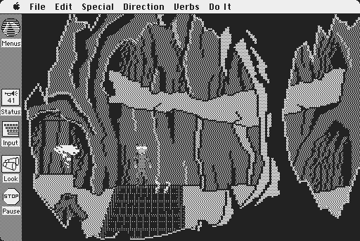 Space Quest: Chapter I - The Sarien Encounter Macintosh Screenshot: Avoid the tentacles here!