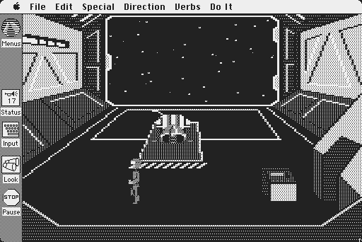 Space Quest: Chapter I - The Sarien Encounter Macintosh Screenshot: An escape pod! Now I can leave this doomed ship...