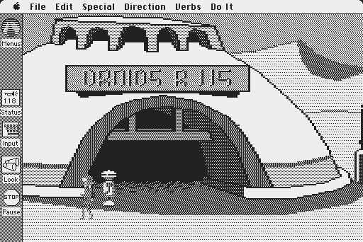 Space Quest: Chapter I - The Sarien Encounter Macintosh Screenshot: Leaving with my new droid.