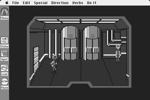 Space Quest: Chapter I - The Sarien Encounter Macintosh Screenshot: Exploring in my new disguise.