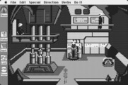 Space Quest: Chapter I - The Sarien Encounter for Macintosh - Acquiring a sand skimmer.