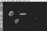 Space Quest: Chapter I - The Sarien Encounter for Macintosh - My droid navigates around the asteroids...