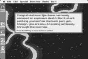 Space Quest: Chapter I - The Sarien Encounter for Macintosh - Escaped just in time...