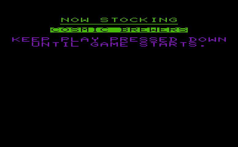 Cosmic Brewers Commodore VIC-20 Screenshot: Game loading again...