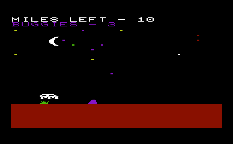 Cosmic Brewers Commodore VIC-20 Screenshot: Rocks and other obstacles get in the way...