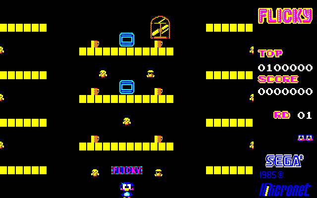 Flicky PC-8800 Series Screenshot: Game start.