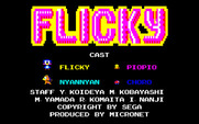 Flicky for PC-8800 Series - Title screen.