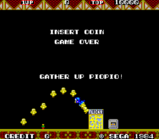 Flicky Arcade Screenshot: Game instructions.