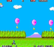 Flicky for Arcade - The title screen is assembled from some balloons...