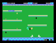 Flicky for Sega SG-1000 - Jumping over opponents...