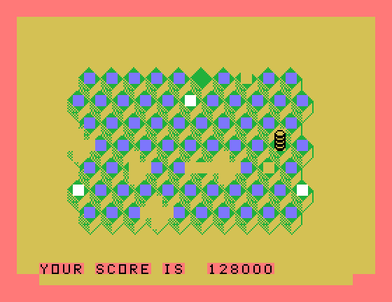 Slinky TI-99/4A Screenshot: My score so far...