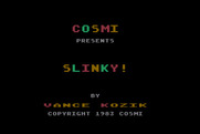 Slinky for Atari 8-bit - Title screen.