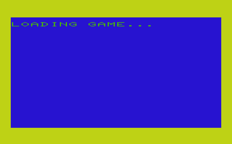 Slinky Commodore VIC-20 Screenshot: Loading screen...