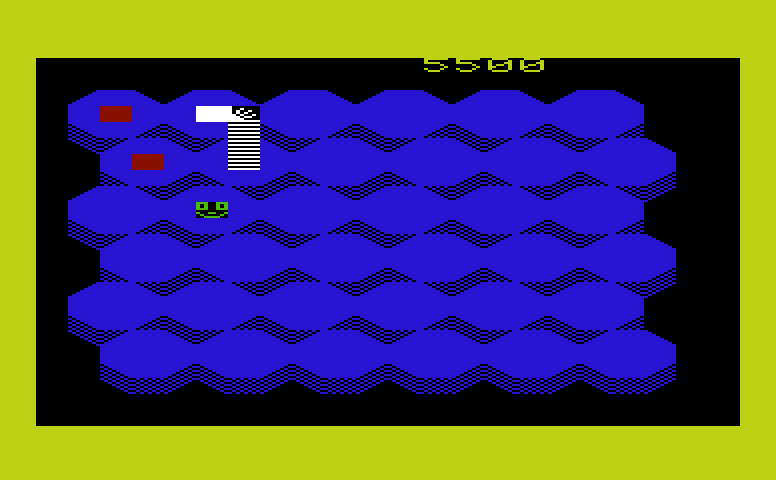 Slinky Commodore VIC-20 Screenshot: Game start.