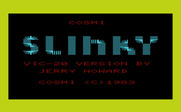 Slinky for Commodore VIC-20 - Title screen.