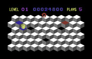 Slinky for Commodore 64 - Game start.