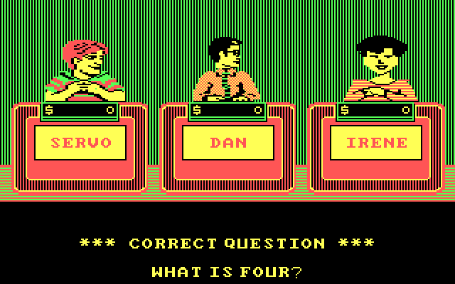 Jeopardy! New Sports Edition IBM PC/Compatibles Screenshot: And the correct question is...